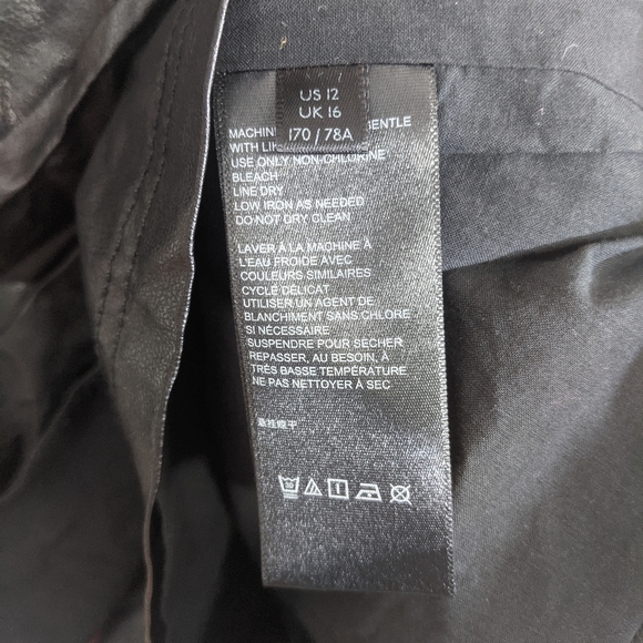 NEW Free People Fake Out Black Faux Leather Mini Skirt Size 12 - Picture 4 of 7